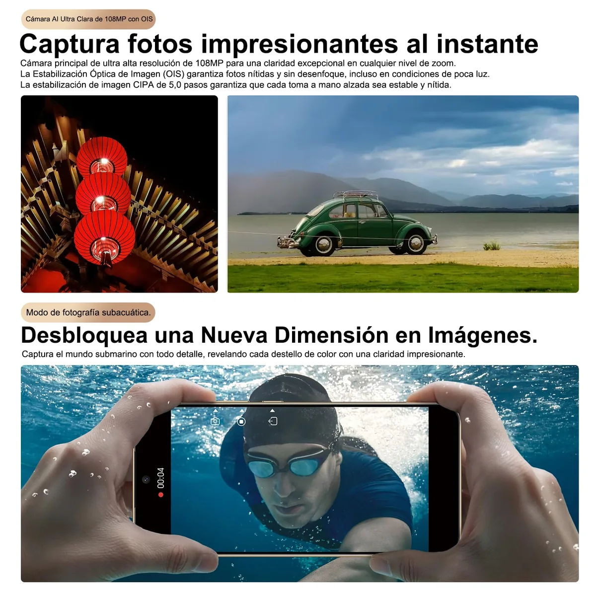 HONOR Magic8 Lite Smartphone, Pantalla AMOLED de 6,79 Pulgadas, Triple Resistencia IP68/IP69K, batería de 7500 mAh, cámara de 108 MP con OIS, Doble SIM, NFC. (Reddish Brown, 256, GB, 8, GB) — imagen 7