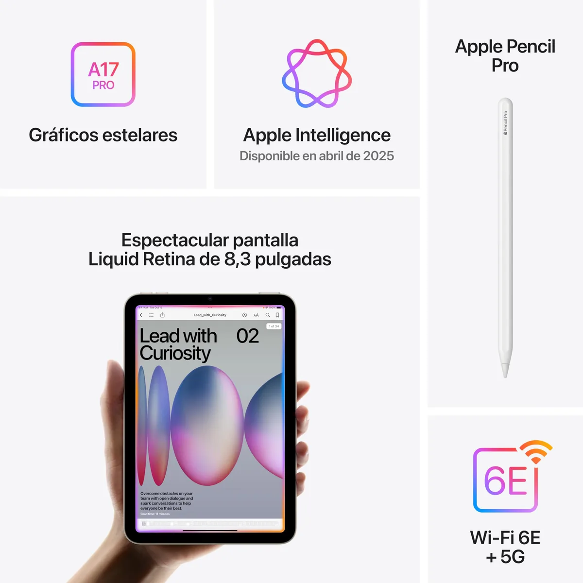 Apple iPad mini (A17 Pro, 128 GB, Wi-Fi + 5G) — imagen 4