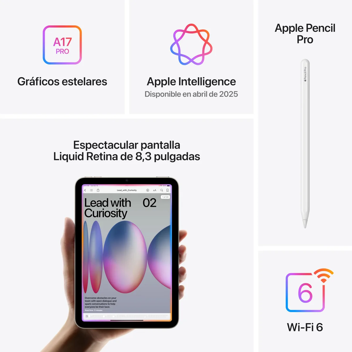 Apple iPad mini (A17 Pro, 128 GB, Wi-Fi) — imagen 4