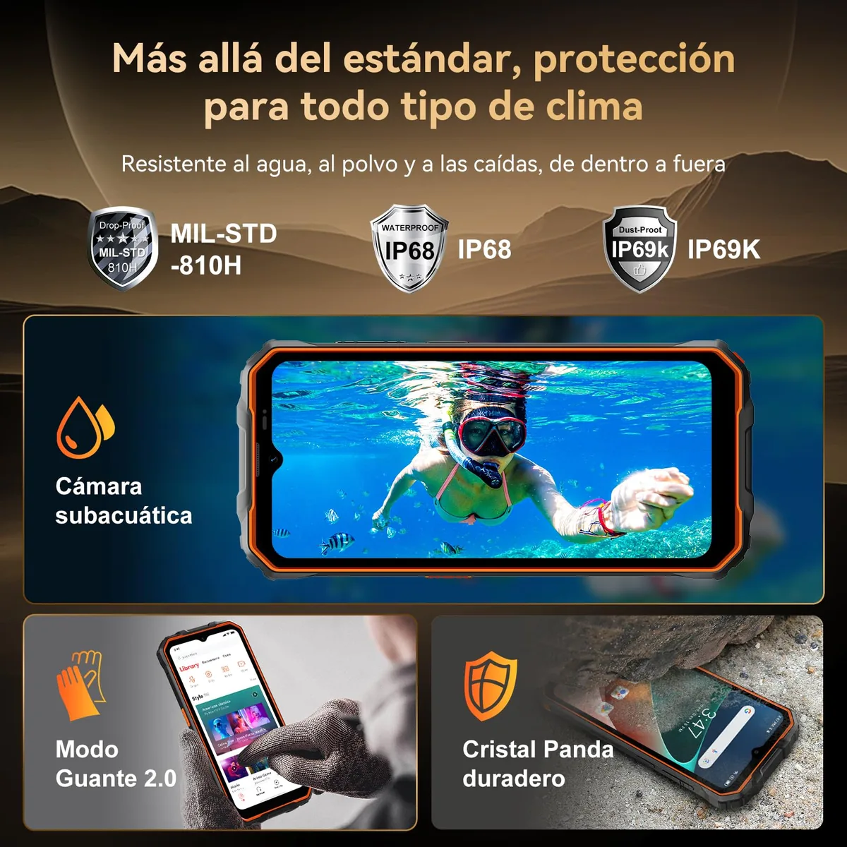 Marine 2 Movil Irrompible Android 16, 11000mAh Móvil Resistente — imagen 3