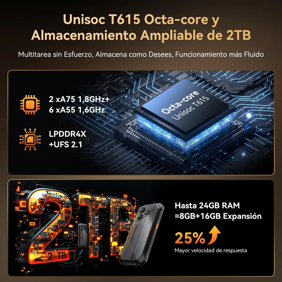 Marine 2 Movil Irrompible Android 16, 11000mAh Móvil Resistente — imagen 5
