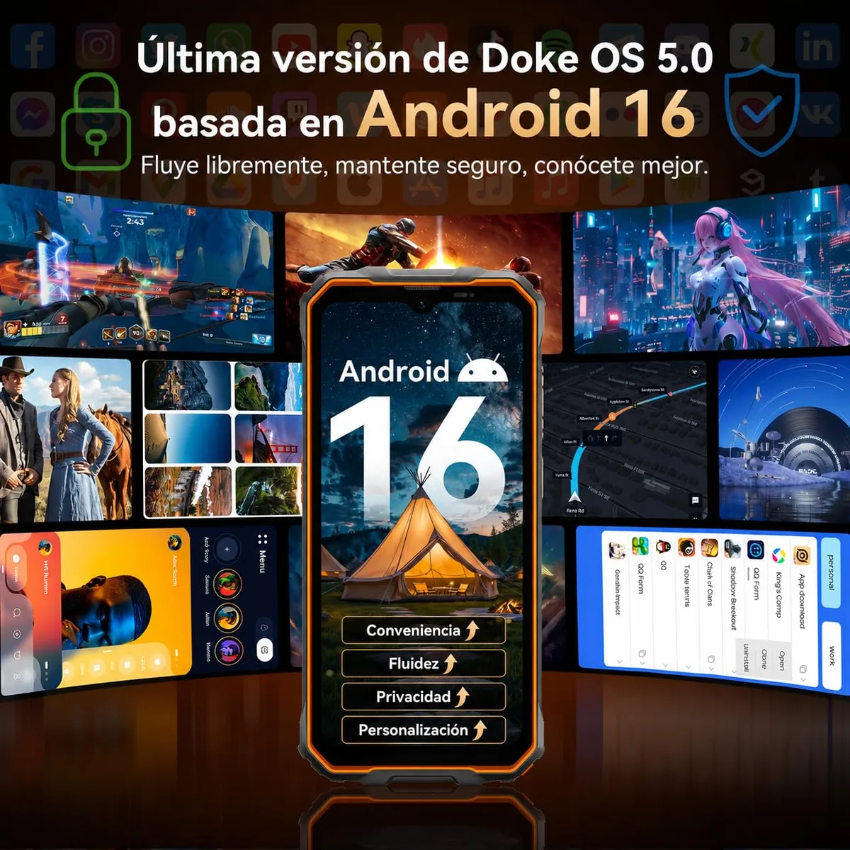 Marine 2 Movil Irrompible Android 16, 11000mAh Móvil Resistente — imagen 8